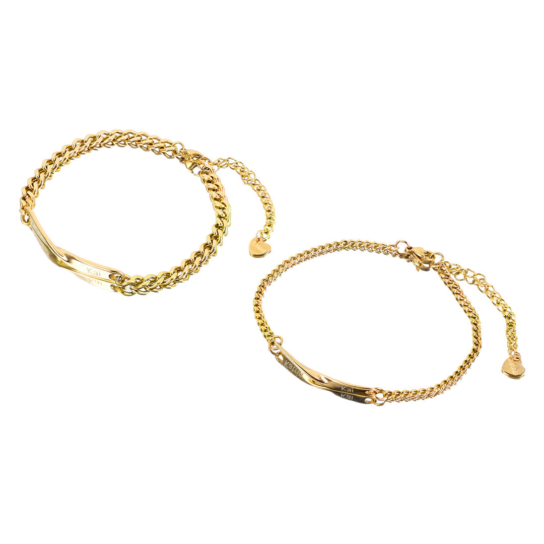 Luvellery Personalisiertes Armband-Set