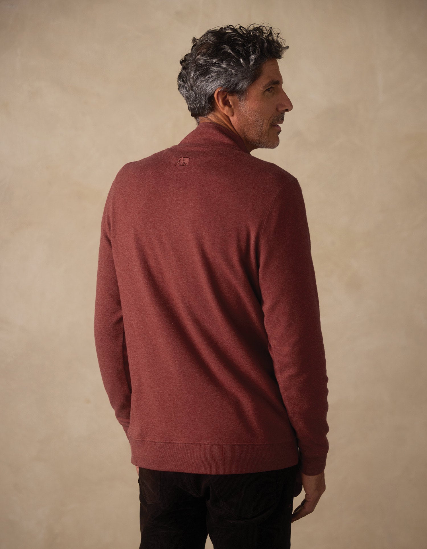 Puremeso Weekend Quarter Zip in Redwood