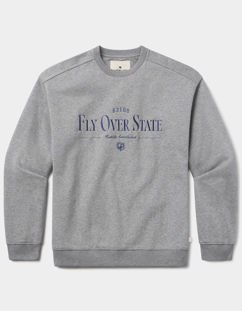 Normal Fleece Graphic Pullover in Heather Grey