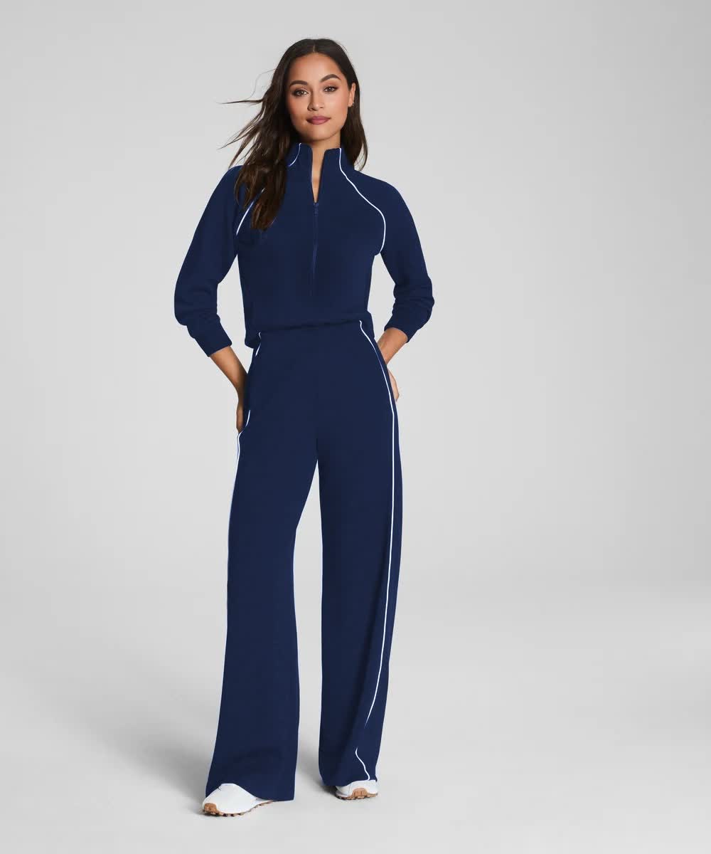 AirEssentials Pique Half Zip Jumpsuit