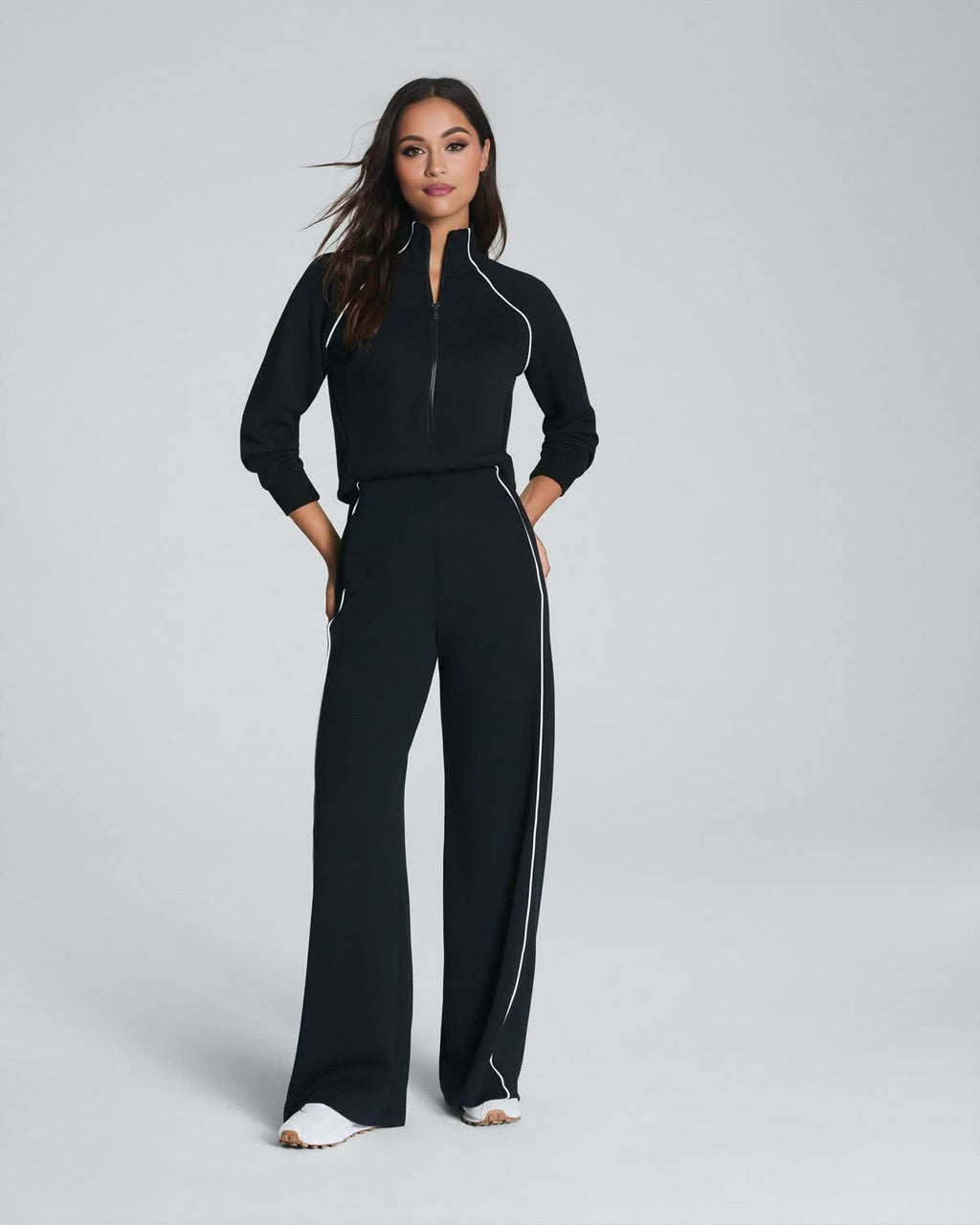 AirEssentials Pique Half Zip Jumpsuit